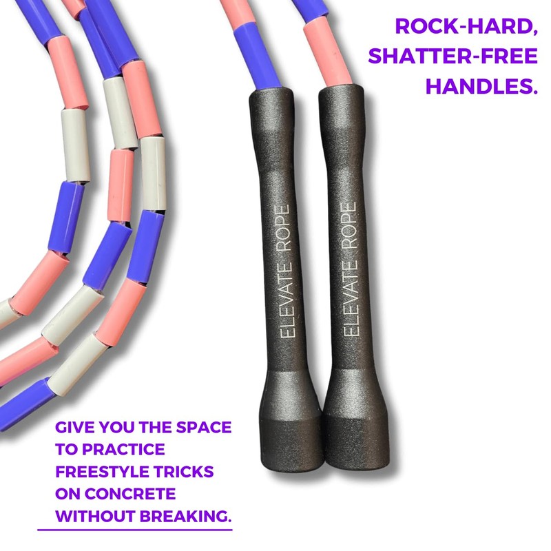 Elevate Rope Professional Beaded Skipping Rope - 3 m Adjustable,