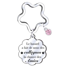 GULRK Geschenk Abschied Kollege Schlüsselanhänger für eine Freundin Abschied Arbeitskollege Frau Schlüssel Idee Bester Geburtstag 30 40 Jahre Mann Original Nützlich Silber L, silber, 42