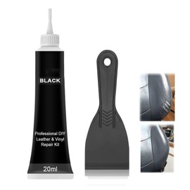 Leather Repair Kit,Leather Repair Cream,Leather Restorer,Leather Wear Repair,Leather Scratch Repair,Leather Repair Patch,Leather Filler for Sofas,Car Seat,Cat Scratch Leather Repair(Black)