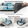 GSlife Large Capacity Expandable Dish Drying Rack with Absorbent Mat,