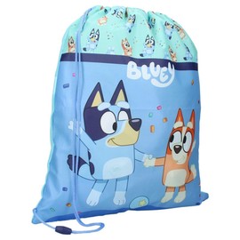 Cagnolina Blue and Bingo Best Friends Fun - Gym Bag Backpack Gym Bag - Dimensions 44 x 36 cm - Light Blue Multicoloured, Light Blue Multicoloured, One Size, Light blue multi-coloured