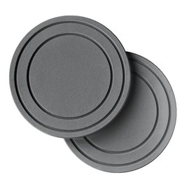 AUKLEE Diatomaceous Earth Plant Saucers for Indoors Instant Dry Pot Saucer Plant Drip Tray Keeping Counter Floors Dry 2 Pack 8 Inch Grey