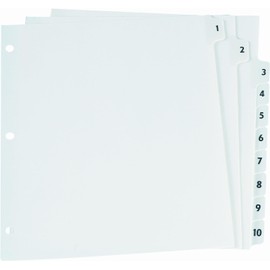 Oxford Binder Dividers Premium Preprinted 1-10, Letter Size, Buff