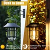 Solar Lantern Outdoor Hanging Solar Lights, Waterproof Metal Solar Outdoor