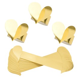 URROMA Napkin Rings, 50 Pcs Reflective Gold Love Napkin Rings Decor Napkin Rings for Table Decoration Valentine Day Thanksgiving Christmas Anniversary Dinners