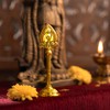 Brass Murugan Kartikaye Vel with Tamil Om and Shiva Tilak