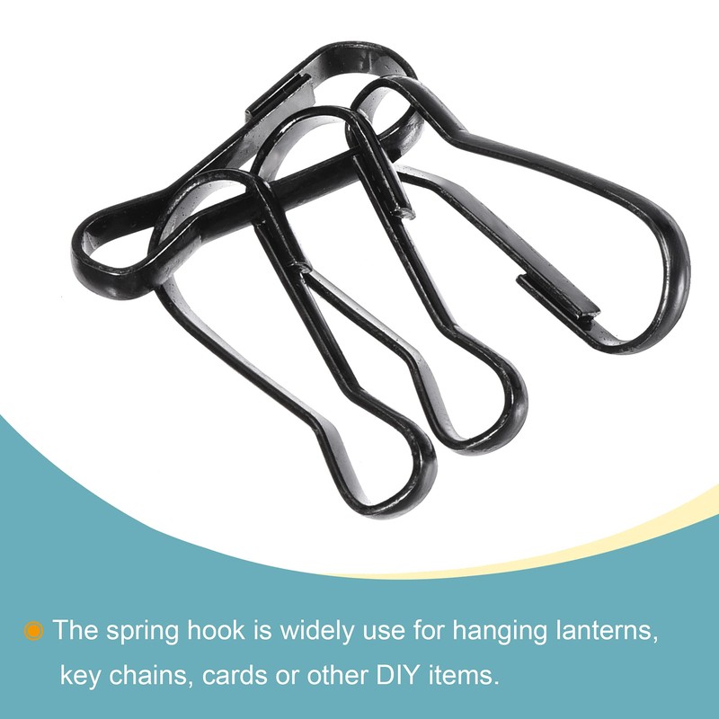sourcing map Spring Hooks Snap Clip Hooks 32x11.5x3mm Iron for