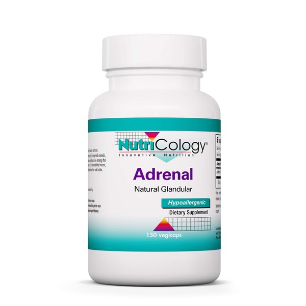 Nutricology Adrenal - Adrenal Glandular - Stress, Energy, Adrenal Support - 150 Vegicaps