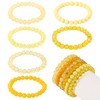 Spritewelry 6pcs 8mm Stretch Beaded Bracelet for Women Men Glass