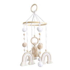 Fouvin Baby Bed Mobile, Rainbow Baby Bed Wind Chimes, Hanging Baby Bed Bell for Newborns, Toy 0 3 6 9 12 Months, Boys Girls Bed Pendant (Rainbow 1)