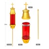 Cemetery Light Candle Holder, Grave Decorations Memorial Lantern with Crosses,