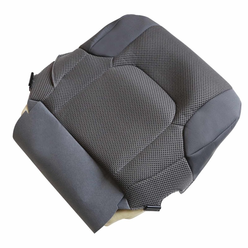 Priprilod Gray Cloth Left Front Driver Bottom Seat Cover Compatible