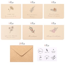 Songaa Thank You Cards Greeting Cards - 24 PCS 4.5x3.4 Inch Thank You Card with Envelopes and Stickers, Minimalist Design Thank You Notes for Wedding, Business, Baby Shower, Business