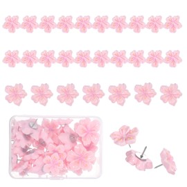30 Pcs Cute Push Pins, Flower Fun Push Pins for Bulletin Reusable Boards Pin for Cork Boards Home School Office Notice Board Photo Feature Wall Map