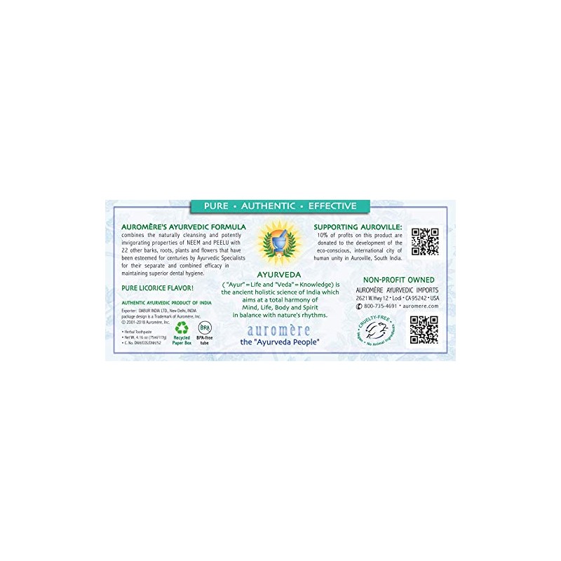 Auromere Tthpste Mint Free