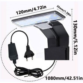 GERUI 2 x Aquarium Lighting Aquarium LED Lamp, Blue White Light Aquarium Light LED Aquarium LED Lighting 220 V 6 W Nano Aquarium Lighting for Water Plants and Fish (X002)