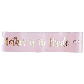 Yueshop 1 PCS Pink Sash of Bride to be/Bridesmaid/Maid of Honour Sash for Hen Party Wedding (Mother of The Bride)