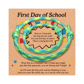First Day of School Bracelets for Mother Mom and Son Back to School Bracelet Mommy and Me First Day of School Gifts for Mother Son Boys Son