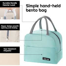 SUOXU Insulated Lunch Bag for Men Women Kids Cool Bag- Reusable Thermal Food Bag with Leak-Proof Liner, Cooler Tote for Work, School, Picnic & Travel (5L - Light Green)