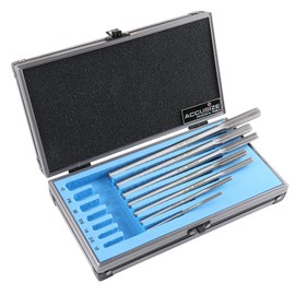 Accusize Industrial Tools Fractional Sizes 1/8" Thru 1/2" by 16th HSS M2 Premium Chucking Reamer Set, Right Hand Cut, 7pcs/Set, 5528-SH00