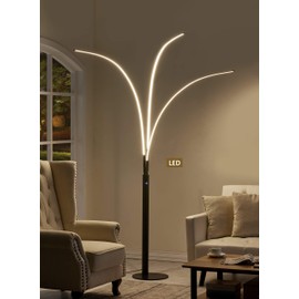 Artiva USA LED806108FB Aurora 39W LED Arched Floor Lamp, 92", Matt Black