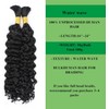 Water Wave Curly Bulk Human Braiding Hair for Boho Braids