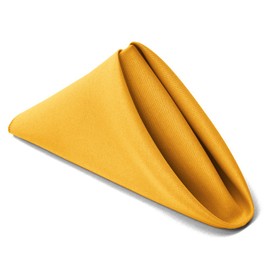 TableLinensforLess Thanksgiving/Fall Cloth Napkin Sets (6 Pack, Gold/Burnt Orange/Red)