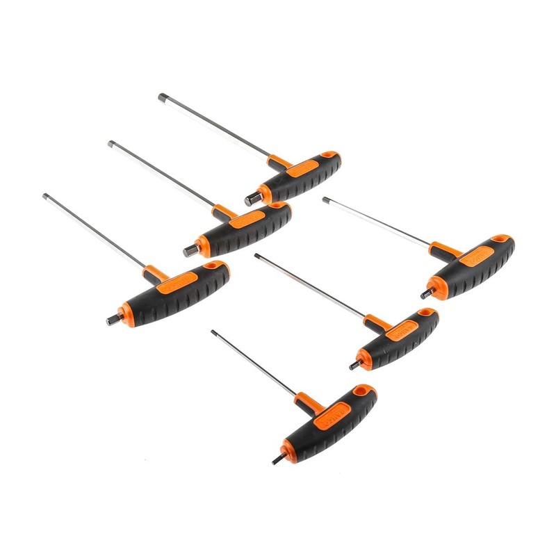 Bahco 903T-1 T-Handle Screwdriver Set for Hexagonal Head Screws, Silver/Black/Orange,