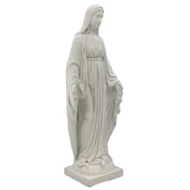 Galt International Virgin Mary Praying Blessed Mother of Grace Garden Statue Terrazo-Style 32" Religious Resin Statue Holy Queen of Heaven