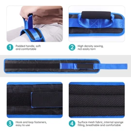 ENLUNTRA Thigh Lifter Strap (2 Pack)，Leg Lifter Strap for Limited Mobility，Pull Up Assistance Belt，Movement - Transfer Device For Limited Mobility, Knee Recovery - For Elderly, Senior & Disabled