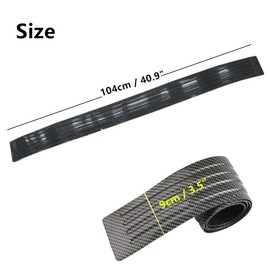 Youngine Universal Carbon Fibre Rubber Rear Guard Bumper Protector Anti-Scratch Trim Cover for Car Pickup SUV Truck,104cm/41 inches