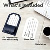 Etiqueta personalizada de piel sintético para equipaje, 4.5" x 2.5"