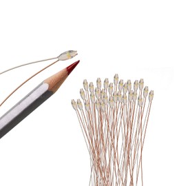 Evemodel 30pcs Pre-soldered Micro Litz Wire Warm White SMD 0603 LED Light 20cm Wire Resin Cover