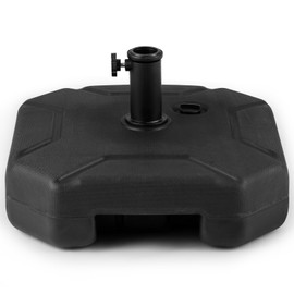 Giantex Fillable Umbrella Base Stand - Heavy Duty HDPE Market Table Umbrella Pole Holder for Outdoor, Patio, Deck, Backyard, 88lbs Water & Sand Weight Capacity, Adjustable Knob
