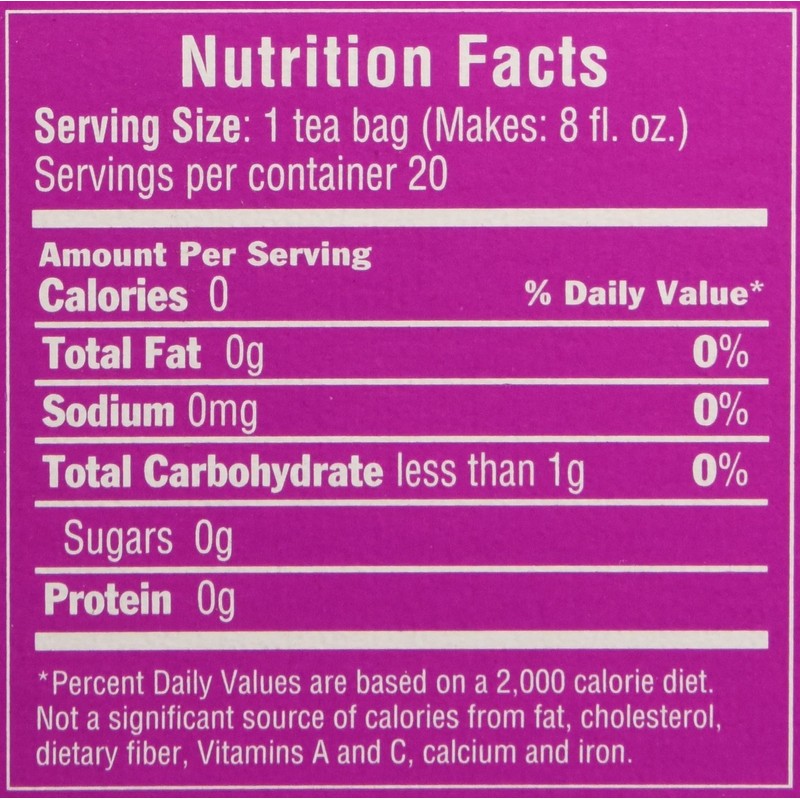 Triple Leaf Tea Bags Hibiscus White Mulberry, 1.34 Oz, 20
