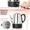 Mixpresso Small Percolator Coffee Pot Electric 4 Cup, Stainless Steel