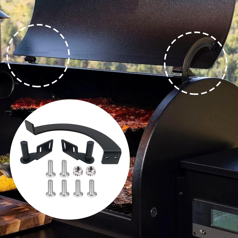 PHYESUVIN Grill Lid Door Stop Arc & Grill Lid Hinge