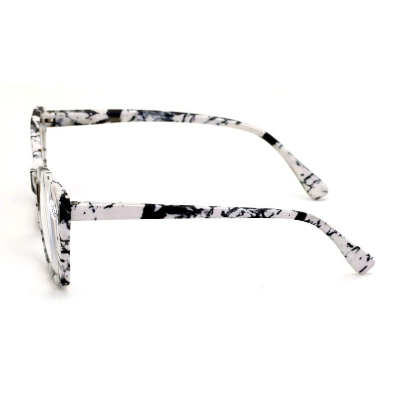Women Big Lens Butterfly Reading Glasses - Fun Cateye Clear