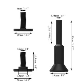 2 Set Mounting Mandrel 3/8" & 1/4" Arbor Hole with 1/4" Shaft Stem for Cut-off Wheels for Die Grinder Accessories Drill Rotary Tool