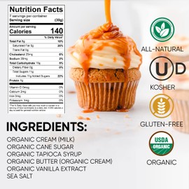 Caramel 4 Pack-Cream Caramel, Organic Caramel, Bourbon Caramel and Pumpkin Spice Caramel. Gourmet Dessert Sauce and Ice Cream Topping. Made in USA