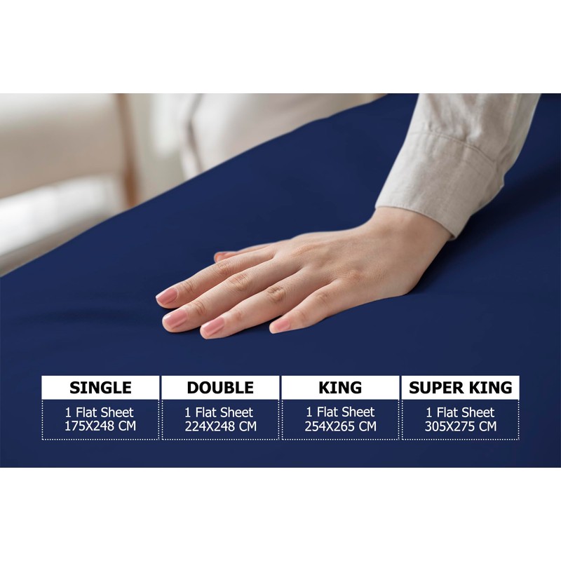 MistyMorning Flat Sheet, Soft & Premium quality Bedding & Linen,