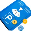 Com-four ® parking disc with ice scraper, rubber lip, shopping