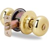 Yale Security D3406301 YH Collection Cambridge Knob in Polished Brass