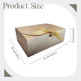 PartyGifts&beyond Gift Boxes with Lids for Presents 10 Pack Bridesmaid Proposal Boxes for Wedding,Engagements,Bridal Shower Gift(Rose Gold)