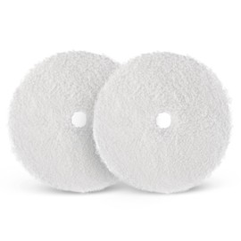 SPTA Polishing Pad Made of Microfibre, 2-Piece 125 mm Sponges Wool Polishing Set Microfibre Polishing Pad Set Applicator Pad, Microfibre Application Sponge Polishing Sponge for Polishing Machine