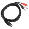 DIN 8 Pin to 3.5mm 2 RCA Cable Male to