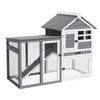 GarveeLife Small Wooden Chicken Coop, 2-Story Rabbit Hutch Indoor Outdoor