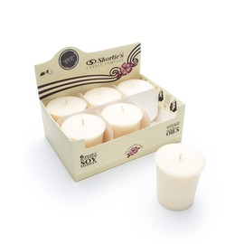 Christmas Eve Soy Votive Candles - Scented with Natural Fragrance Oils - 6 Beige Natural Votive Candle Refills - Christmas & Holiday Collection