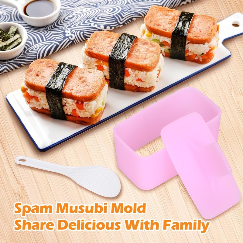 Musubi Mold, 2 Pack Musubi Maker Press, Non-Stick Onigiri Mold
