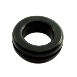 Rubber Grommet Fits 3/4" Hole in 1/16" Thick Panel - Has 9/16" Center Hole - Protects Panel Wires, Hoses - Reduces Vibration - Black SBR Rubber (3)